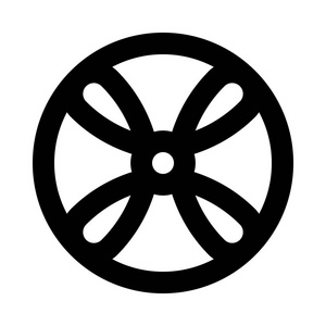 螺旋桨简约单色图标