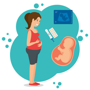 怀孕新生婴儿图标
