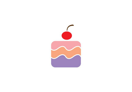 蛋糕 ilustration 徽标矢量