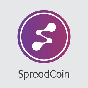 Spreadcoin 虚拟货币矢量徽标
