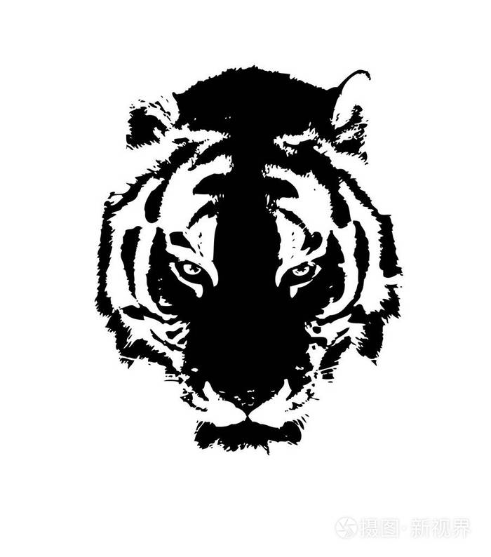 老虎艺术插画画