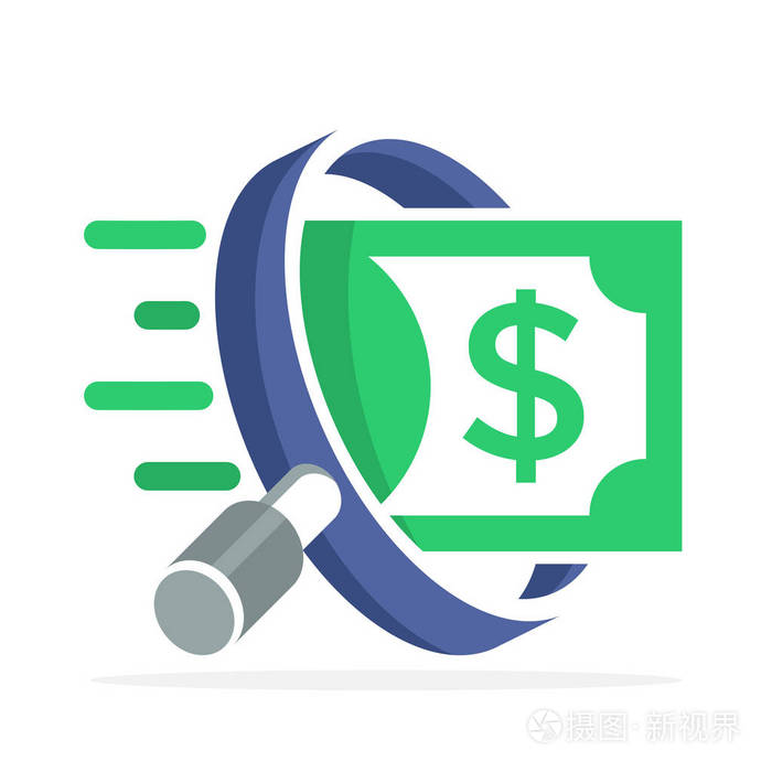 图标标志为商业财务 审计服务