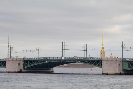 宫殿桥梁或宫殿桥梁, 圣彼得堡, 俄国