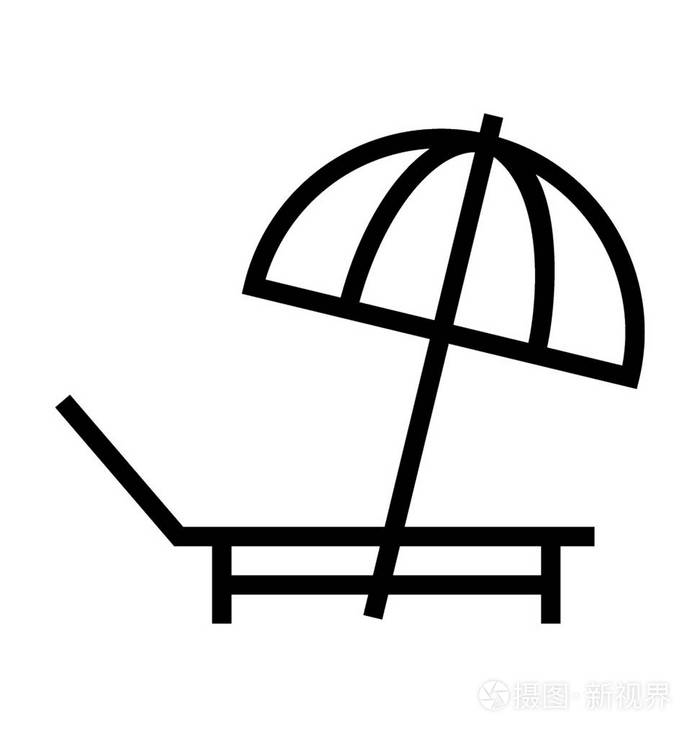 日光浴矢量图标
