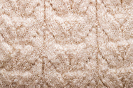 针织质地。用羊毛制成的花纹织物。背景, 复制空间