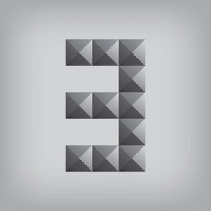 3数字三字母几何图标和标志三角形现代