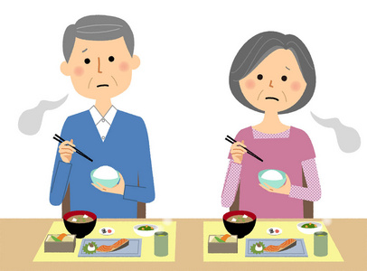 老年夫妇, 厌食症这是一个厌食的老年夫妇的例证