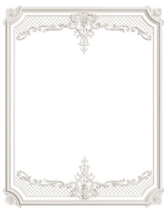 经典造型白色框架与装饰装饰为经典的 int