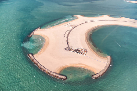 人造海岛在迪拜, 空中视野从直升机