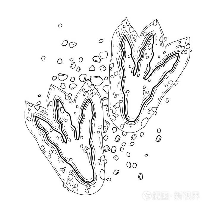 图形恐龙足迹