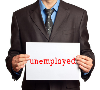 一个男人说失业的标志