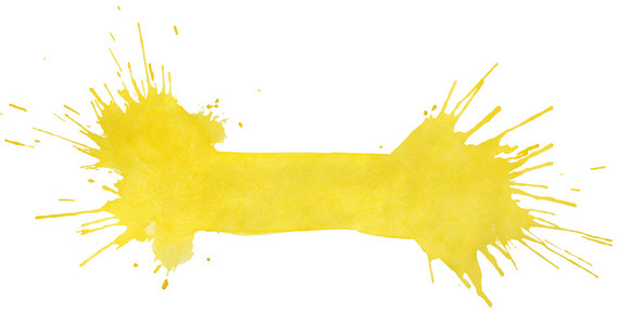 黄色水彩的污点