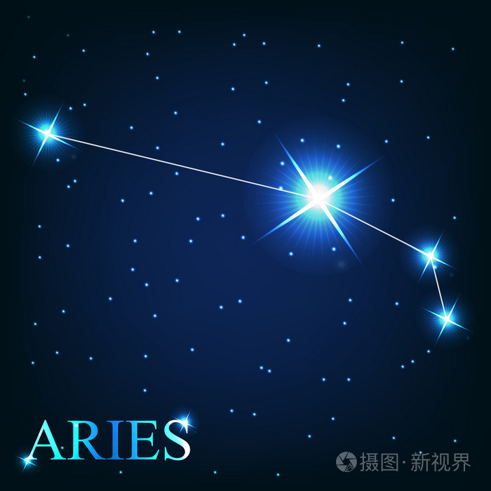 白羊座黄道星座上美丽明亮的星星