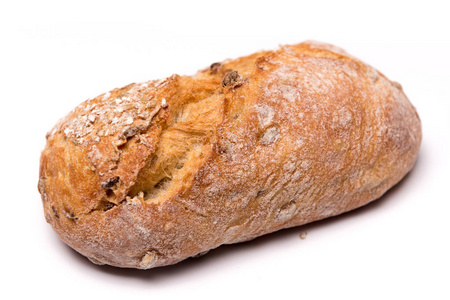 面包卷, 白色背景的面包, 孤立