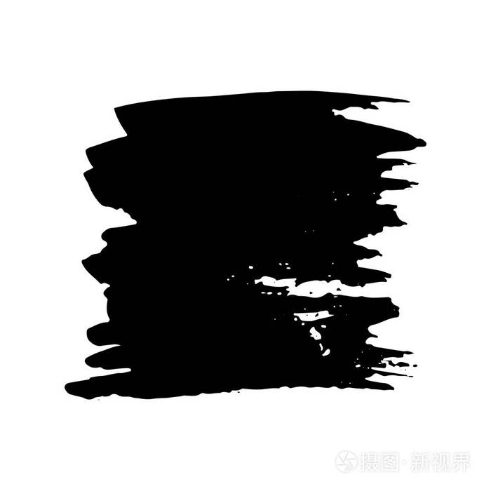 墨水矢量干刷笔划矢量插图手绘水彩纹理文本空间