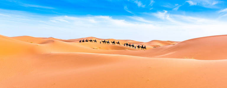 梅尔祖加在摩洛哥撒哈拉沙漠