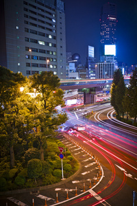 在东京的城市夜景图片