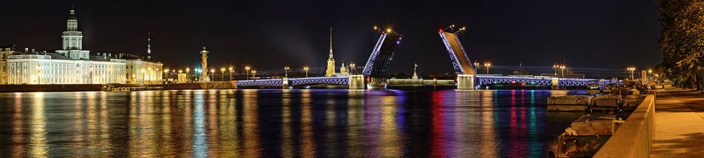 圣彼得堡离婚皇宫大桥全景