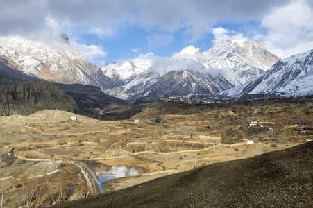 喜马拉雅山山谷全景