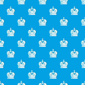 皇冠图案矢量无缝蓝
