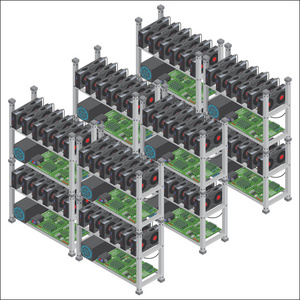 与图形显卡隔离的几种等距矢量加密货币挖掘场概念