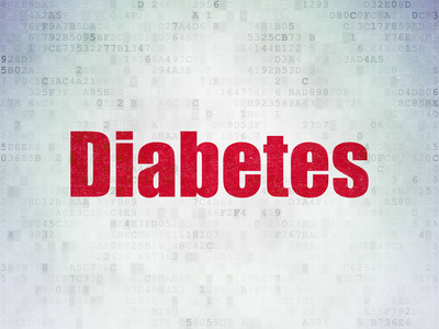 医疗保健理念 数字数据纸背景下的糖尿病
