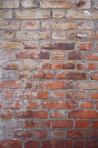 水泥和混凝土接缝的旧红砖壁表面的纹理