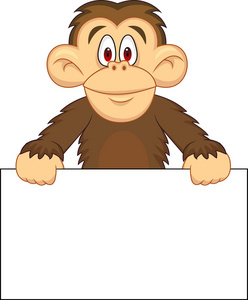 猴子卡通空白符号