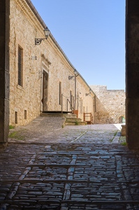 小巷。pietramontecorvino。普利亚大区。意大利