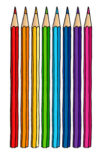 彩色的铅笔图