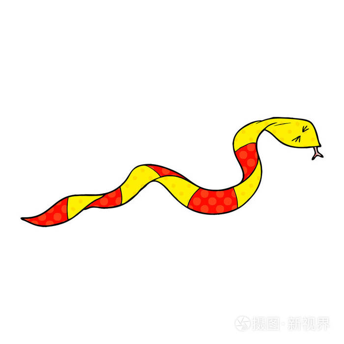矢量图的卡通蛇
