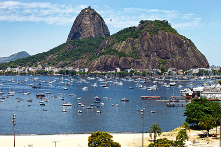 巴西的主要旅游胜地里约热内卢的空中风景观