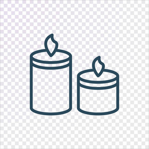 蜡烛网页图标矢量插图
