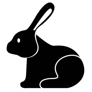 兔子的侧面视图