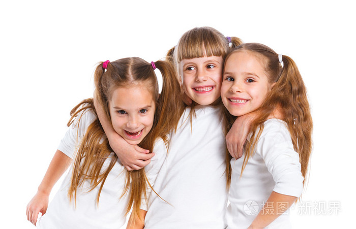 三个有吸引力的女孩