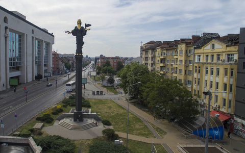 保加利亚索非亚圣索非亚纪念碑鸟瞰图