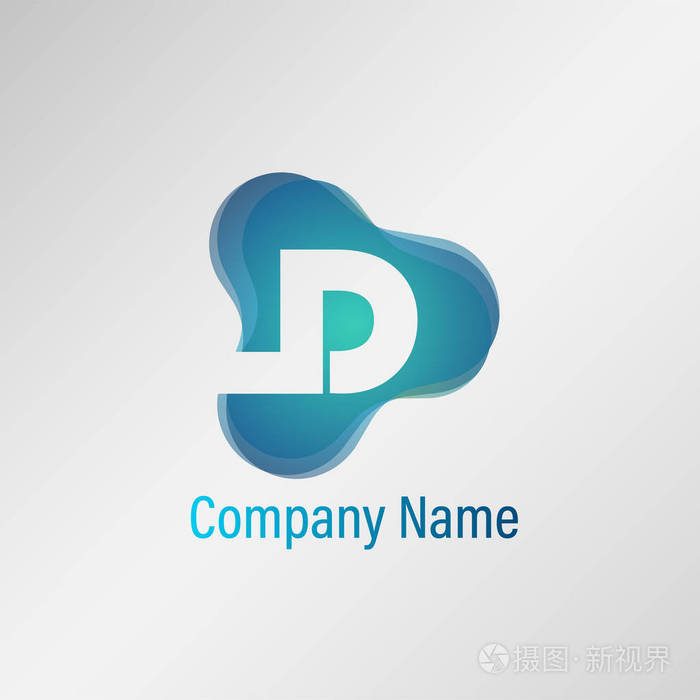 首字母 d 标志设计