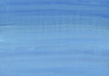 蓝色水彩画纸背景。手绘蓝色水彩与拷贝空间