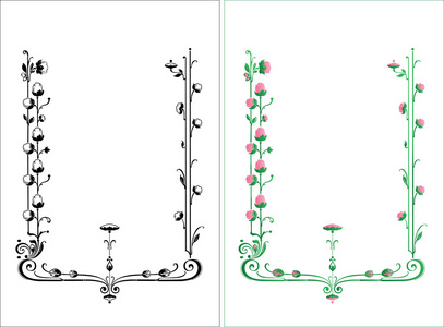 复古花卉帧