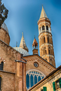 圣安东尼大教堂的细节, 标志性地标和游览在帕多瓦, 意大利