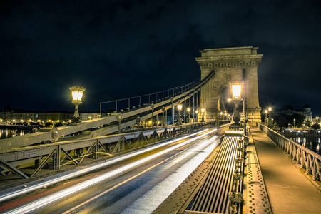 夜城景观路到桥梁与长的曝光