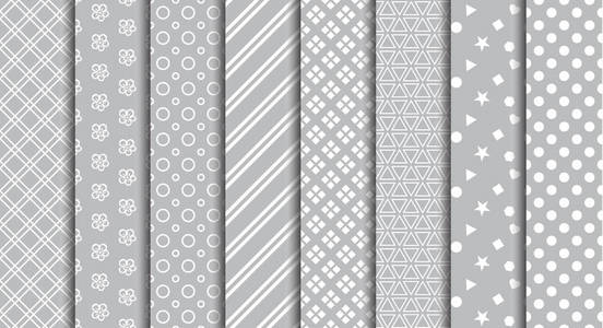 领带纸织物手帕围巾礼品包装及辅料背景的无缝图案矢量集设计