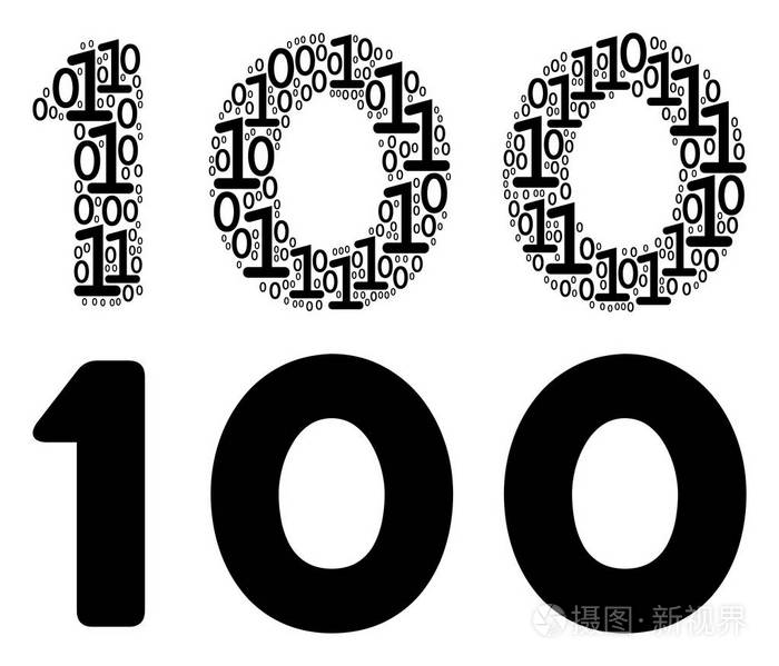 100二进制数字的文本构成
