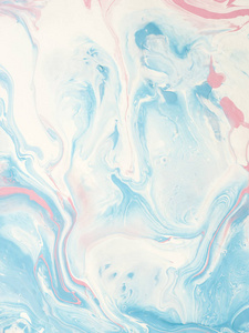 蓝色和粉红色手绘背景, 在画布上的丙烯酸绘画特写片断。现代艺术。当代艺术