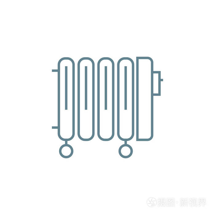 油加热器线矢量符号, 符号, 插图