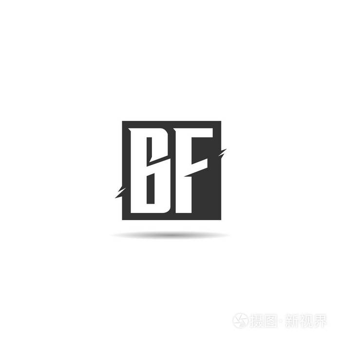 首字母 bf 标志模板设计