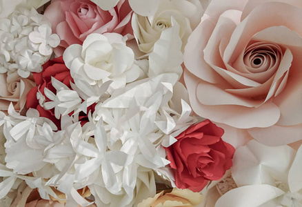 玫瑰花制作用纸装饰为背景