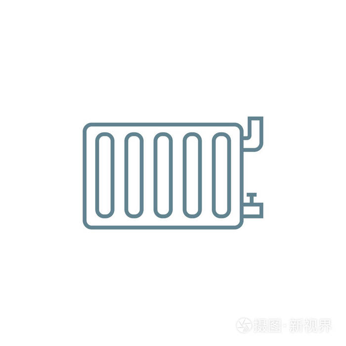 辐射空间加热器线矢量符号, 符号, 插图