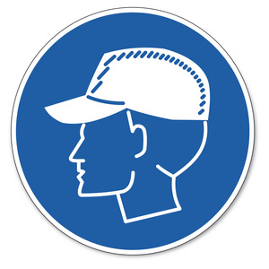 象形图职业安全标志凹凸戴帽的吩咐的标志安全标志
