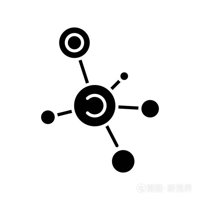 分子分析平面向量符号 符号 插图